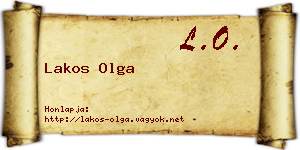 Lakos Olga névjegykártya
