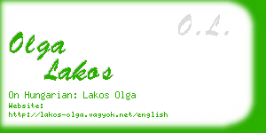 olga lakos business card